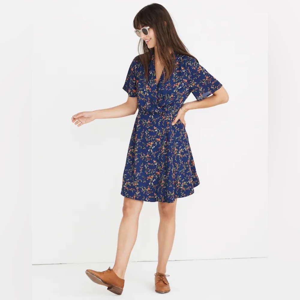 Madewell Amaranth Wrap Dress in Moonless Floral Women's / Size 6
